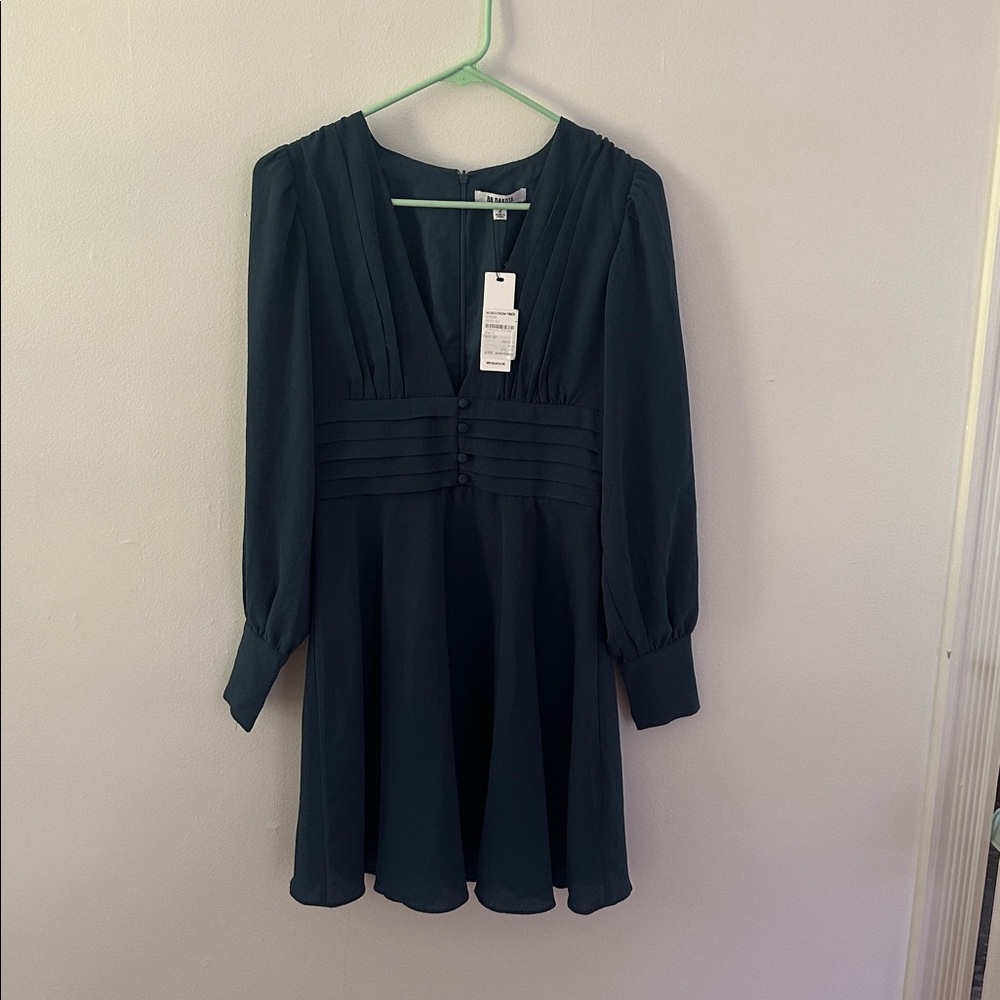 BB Dakota Slate Blue Button-Front Dress NWT size 2